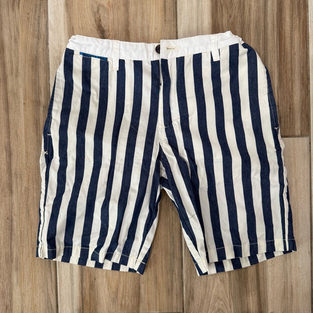 Scotch & Soda Striped Navy and White Shorts boy size 14